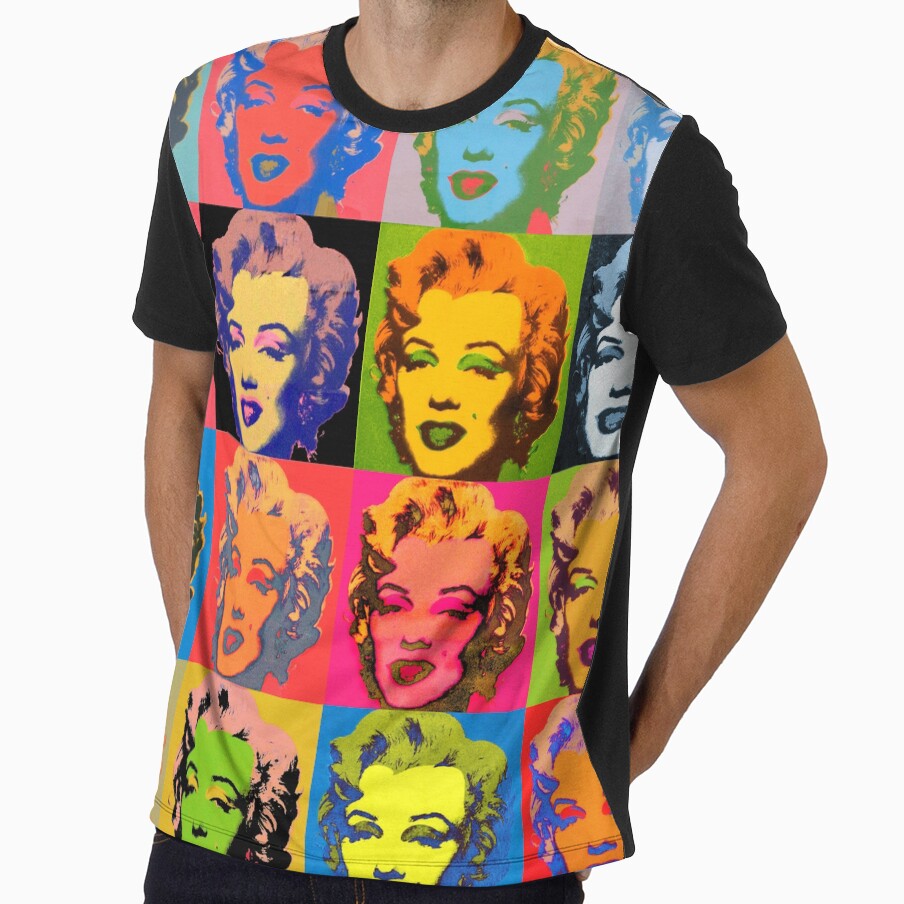 Marilyn Monroe Diptych based on Andy Warhol. A grid of colorful and monochrome portraits of Marilyn Monroe, showcasing his signature pop art style. by mirrorimages