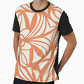 Boho, Geometric, Hawaii Art, Palms Print, Orange and Cream by meggydesigns