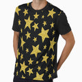 black and gold glitter stars pattern by virilamissa