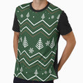 Green and White Holiday Harmony, MMerry, Time, gifts, funny, by Ewelina  Niemiec