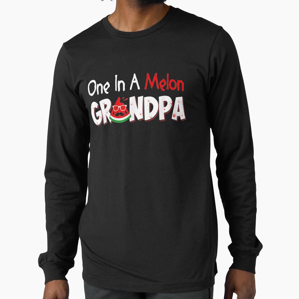 One In A Melon Grandpa Fathers Day Pun Watermelon by robinxam