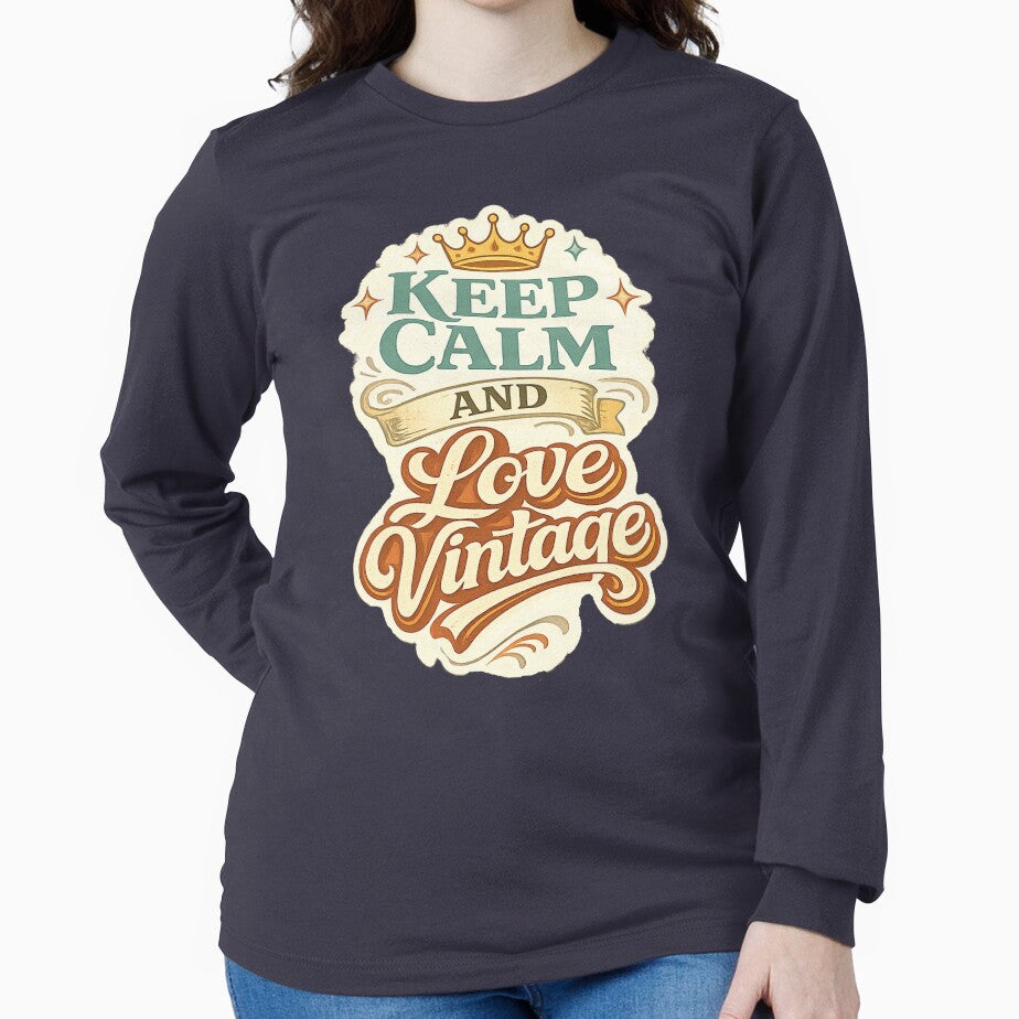 Keep Calm and Love Vintage – Minimal Retro Typography by StillArtStudio