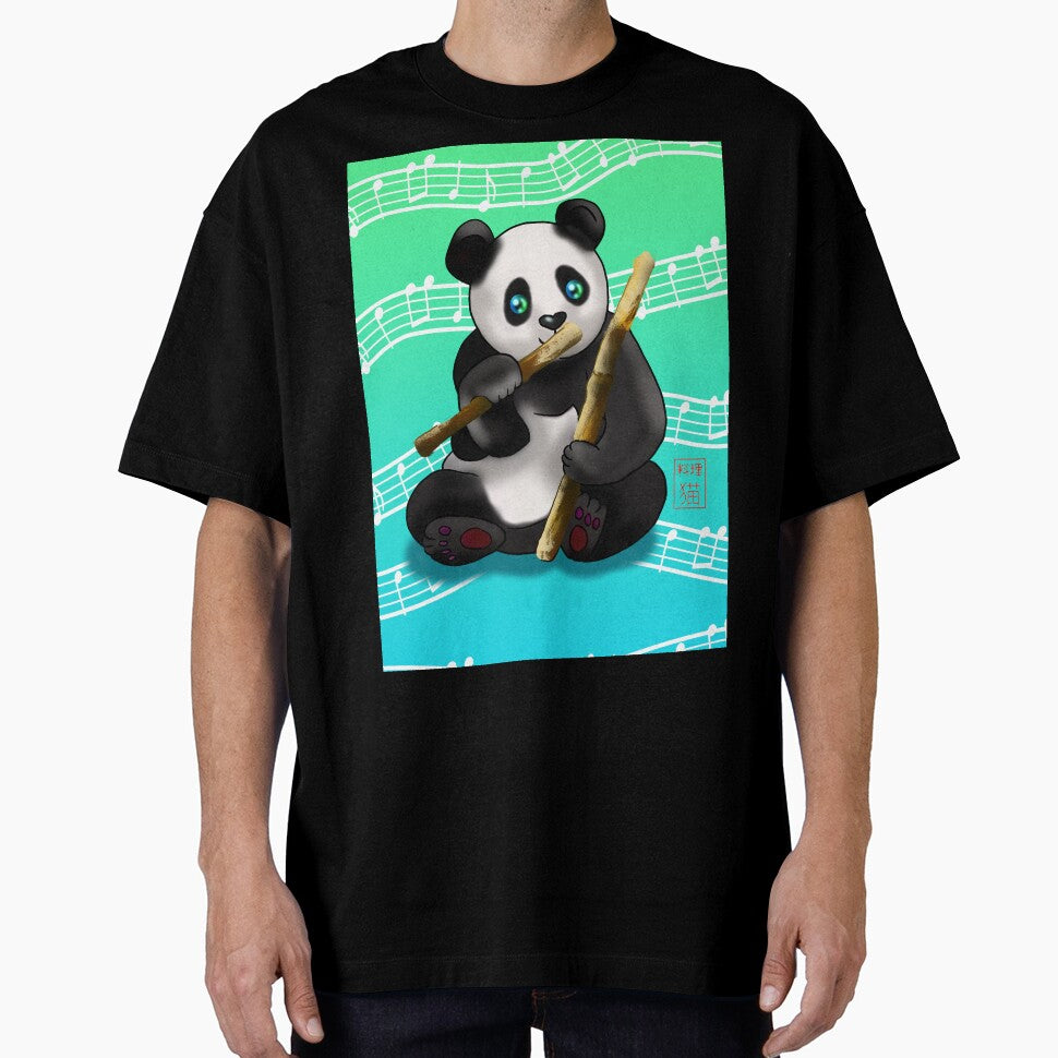 cartoon panda with bamboo stalks by BeingNow