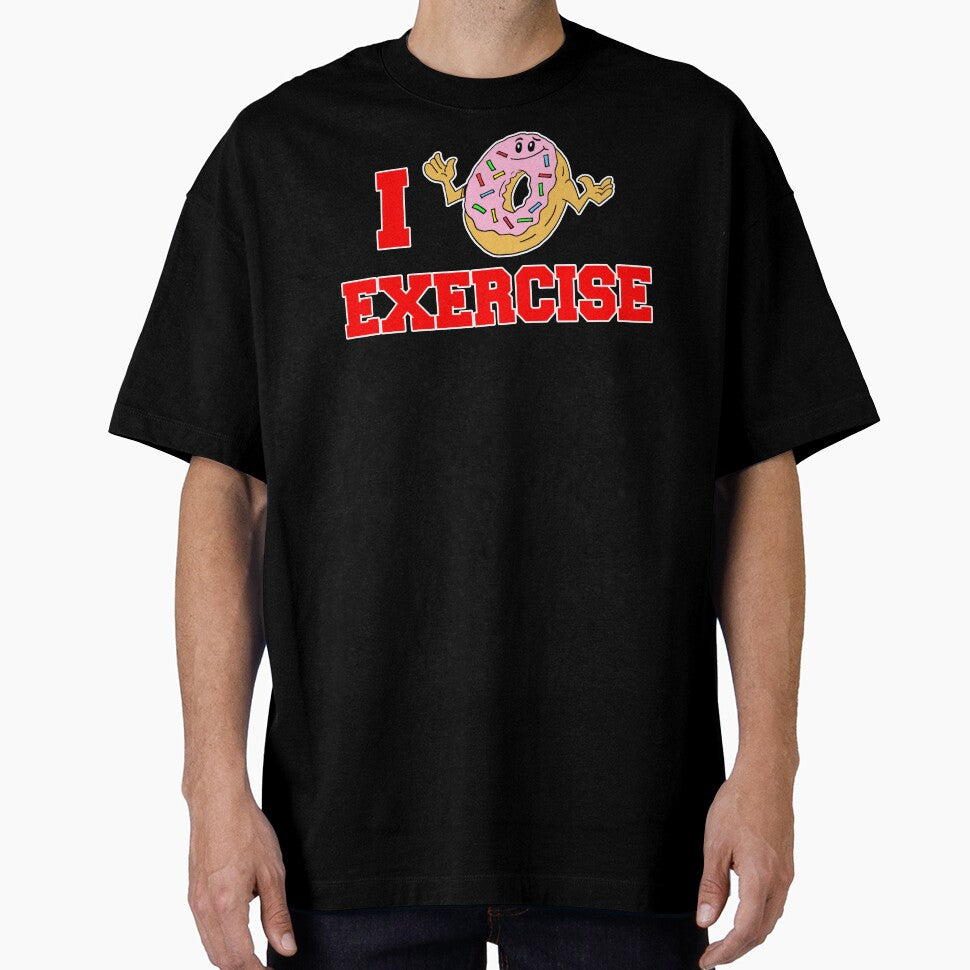 I Do Not (Dougnut / Donut) Exercise Funny Cartoon Doughnut by jaycartoonist