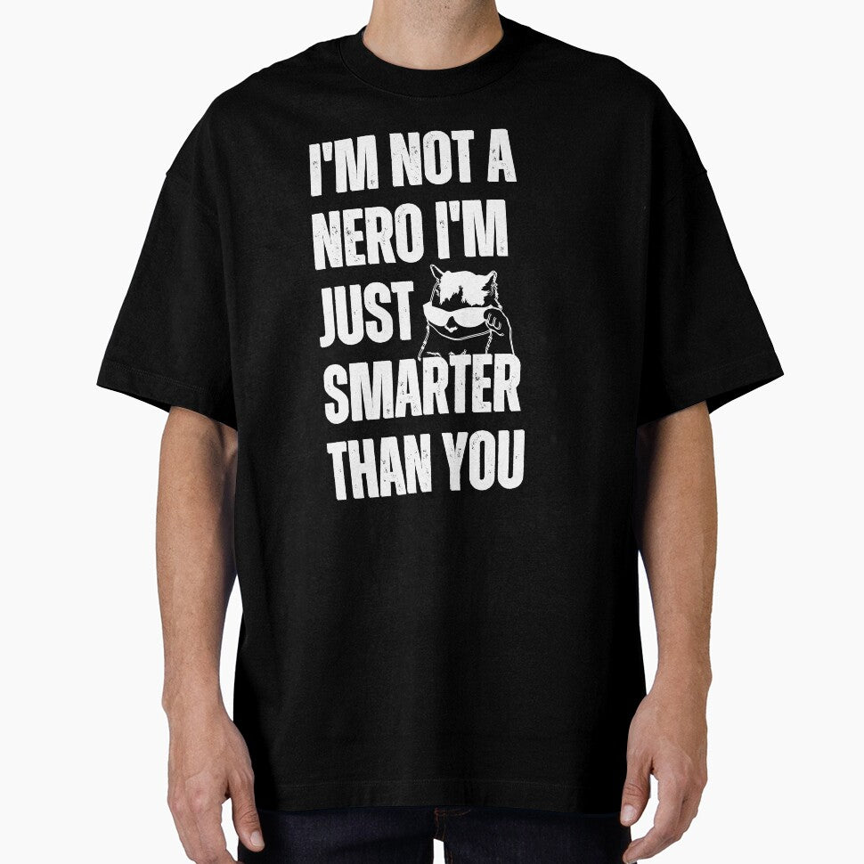 Nerd Cat I'm Not a nero I'm just smarter than you nerd cat with glasses by SlocifieShop