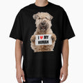 Cute Soft Coated Wheaten Terrier with Signboard I love my Human by LazyOwlStore
