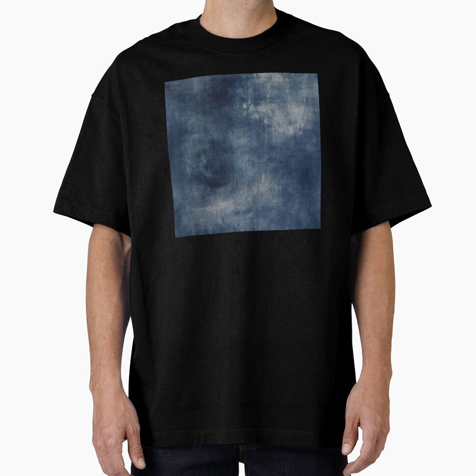 Washed Indigo Cotton Textile Abstract Pattern by frumixart