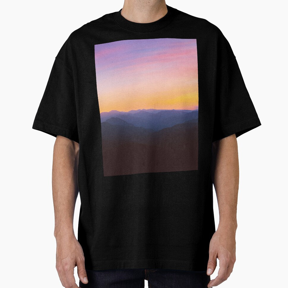 Beautiful Purple Orange Sunset Mountains by newburyboutique