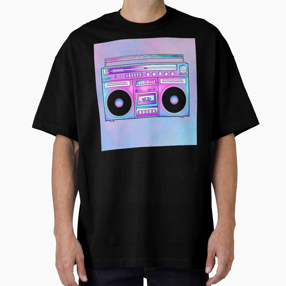 Totally Sweet Retro Cotton Candy Boombox by Deborah Camp