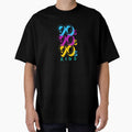 90s Kids Design in Vintage Hot Blue Purple Gold and Green by SteamParliament