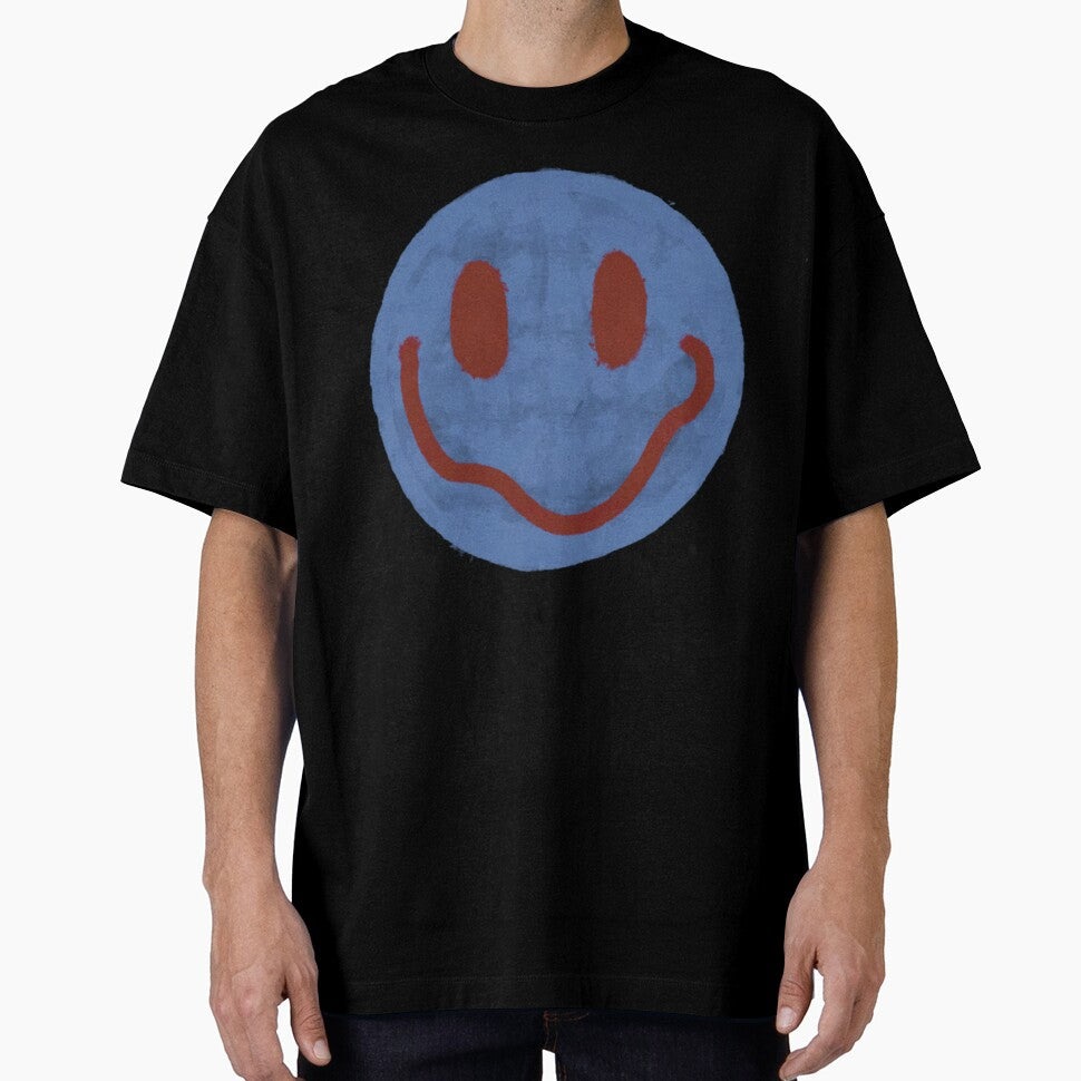 Blue and Maroon Smiley Face cute by PorterMoyer
