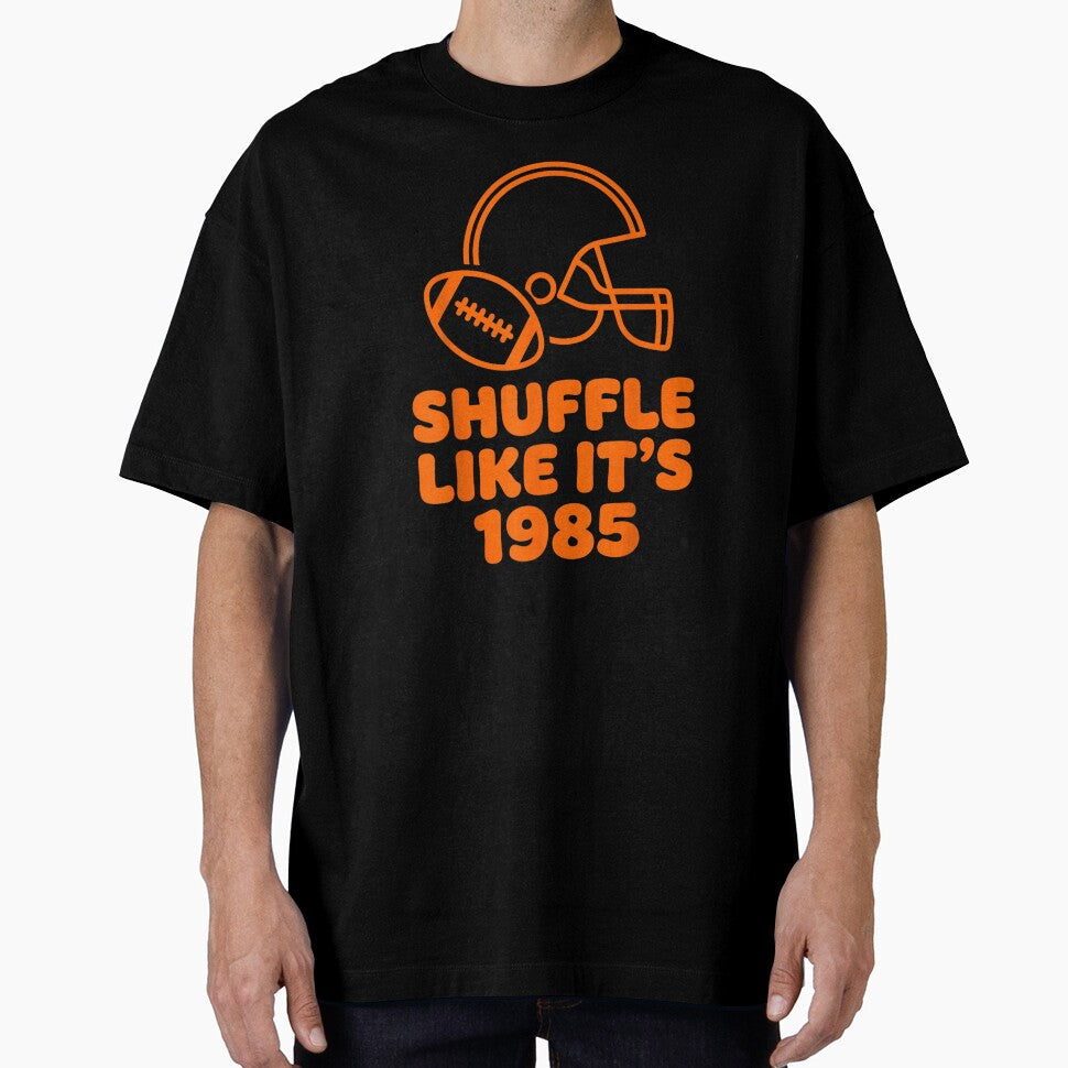 Shuffle Like It's 1985 Retro Football Helmet Fan Design by QuirkLabs