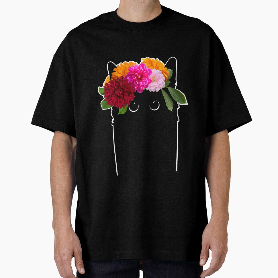 Flower black cat by sianelliot