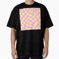 Y2K Pink Lipgloss And Yellow Wavy Checkered Pattern by DEC02