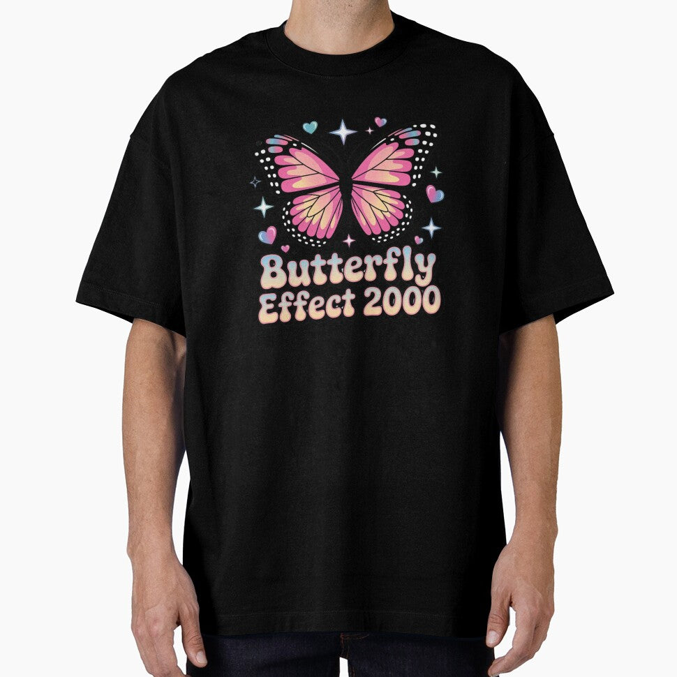 Y2K Glowing Pink Butterfly Effect 2000 - Chrome Wings & Neon Sparkle by mo-carnival