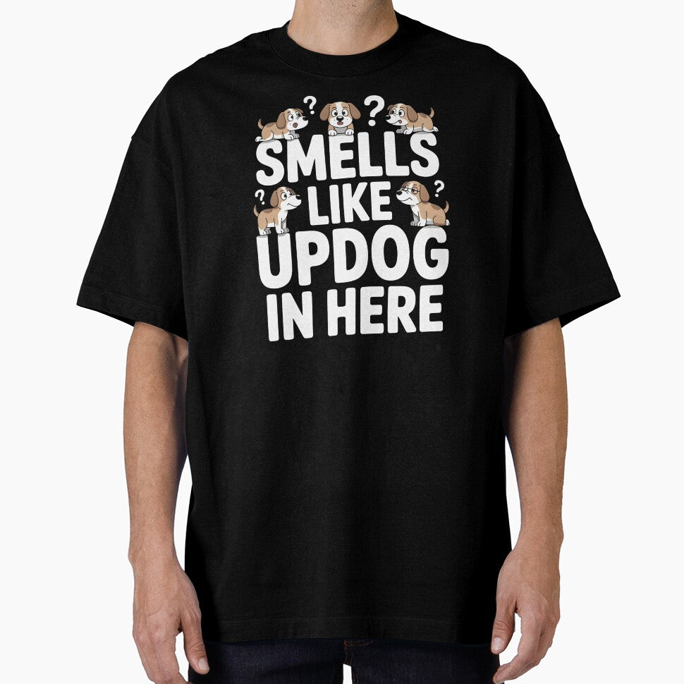 Smells Like Updog In Here – Dad Joke Sarcastic Humor Quote by Redgiant87x