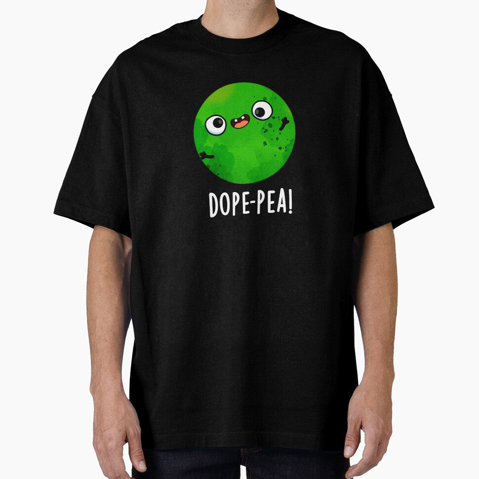 Dope-pea Funny Dopey Pea Pun (Dark BG) by punnybone