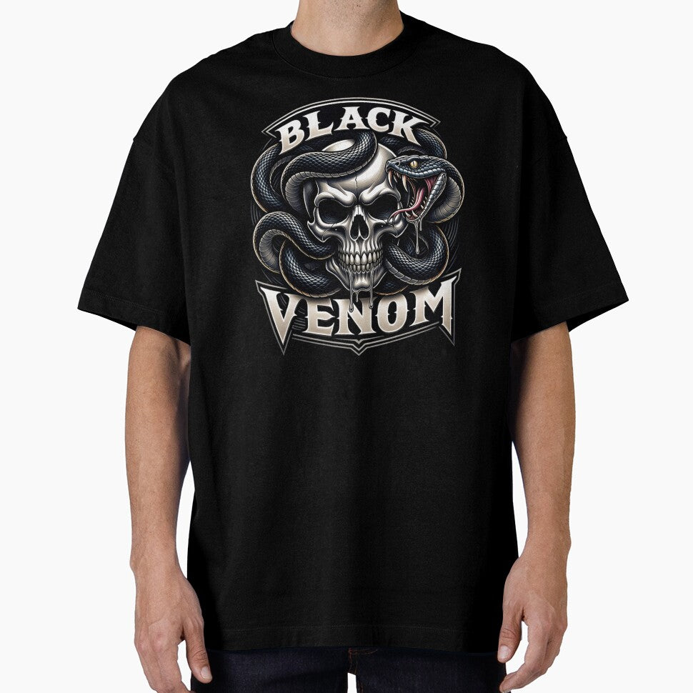 Black Venom Skull Snake Dark Gothic Metal Design by DeimosArtIntl