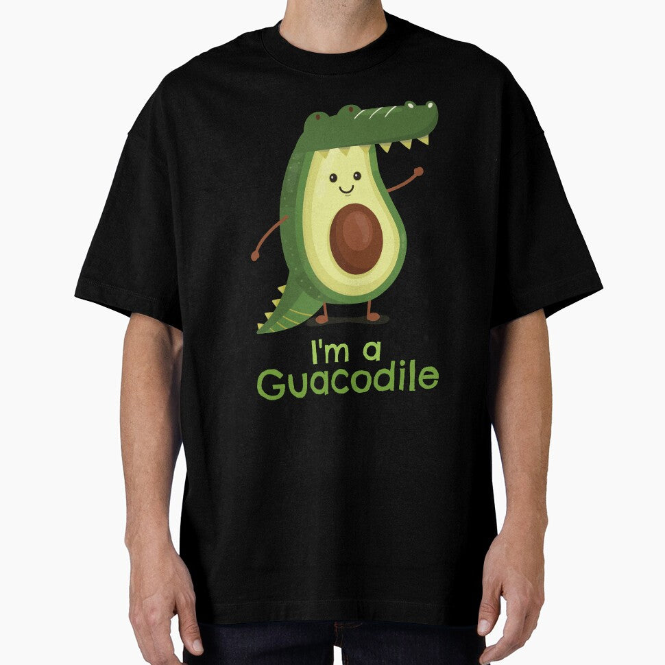 Cute Avocado Guacamole Crocodile Guacodile by Maria Garcia