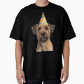 Cute Soft Coated Wheaten Terrier dog with Party Hat Birthday Celebration by LazyOwlStore