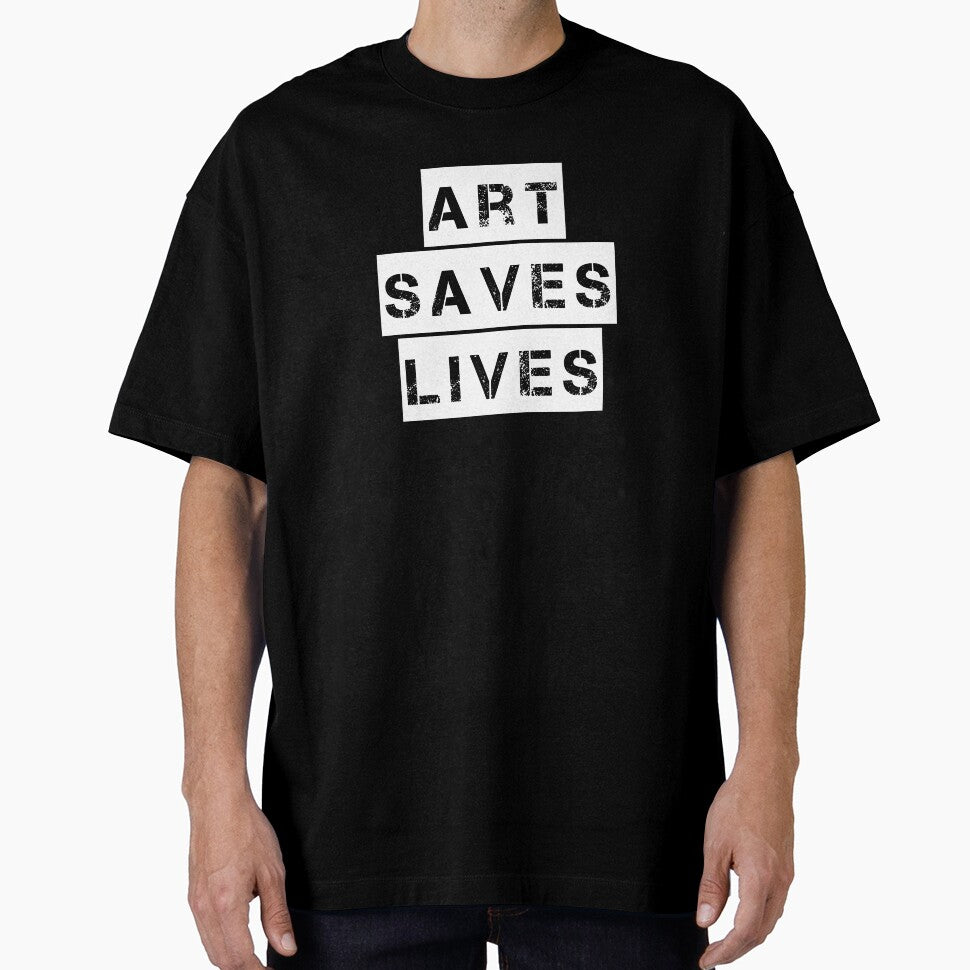 Art Saves Lives - white and black creativity quote by thephoenixsoul