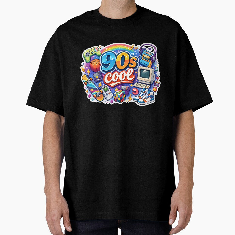 90s Cool Logo with Iconic Retro Objects by GlobalBoom