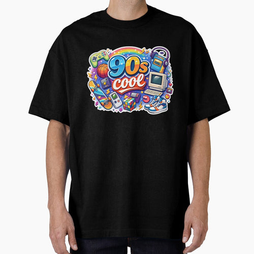 90s Cool Logo with Iconic Retro Objects by GlobalBoom