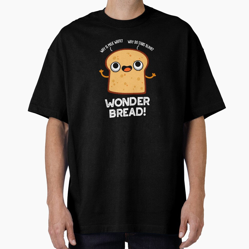 Wonder Bread Funny Food Pun (Dark BG) by punnybone