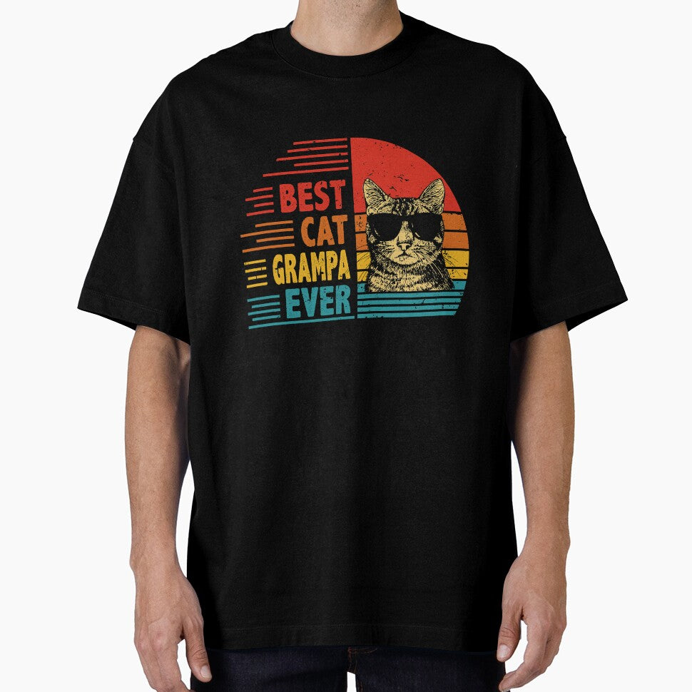 Vintage Retro Best Cat Grampa Ever Funny Cat Lover Father's Day Gift by EdwinaEmmanoiCo