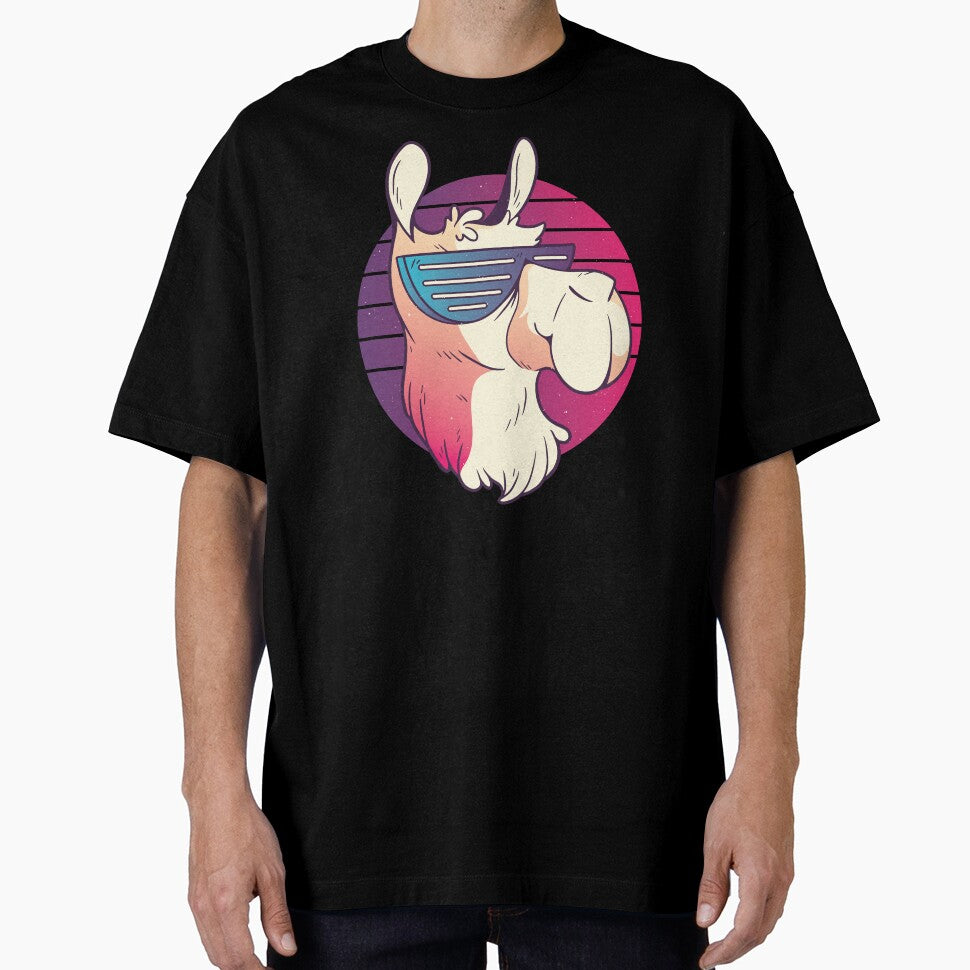 Cool Llama With Sunglasses - 80s 90s Retro Nostalgia by AaaleXX