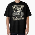 Funny Motorcycle Rider Therapy - Vintage Biker 	 Short Sleeve by jimhulxn50