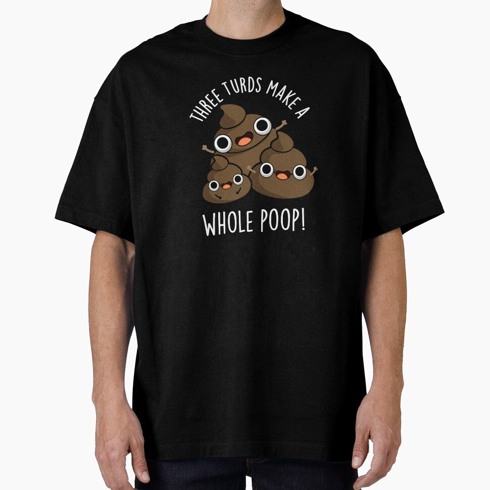 Three Turds Make A Whole Math Funny Poo Pun (Dark BG) by punnybone