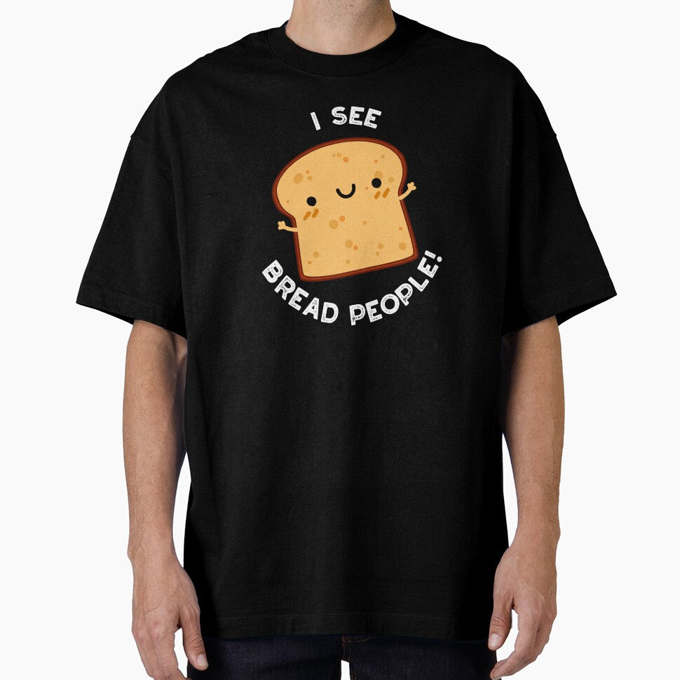 I See Bread People Funny Movie Quote Pun (Dark BG) by punnybone