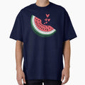 Watermelon slice hearts kawaii summer fruit eating lover art by alenaz