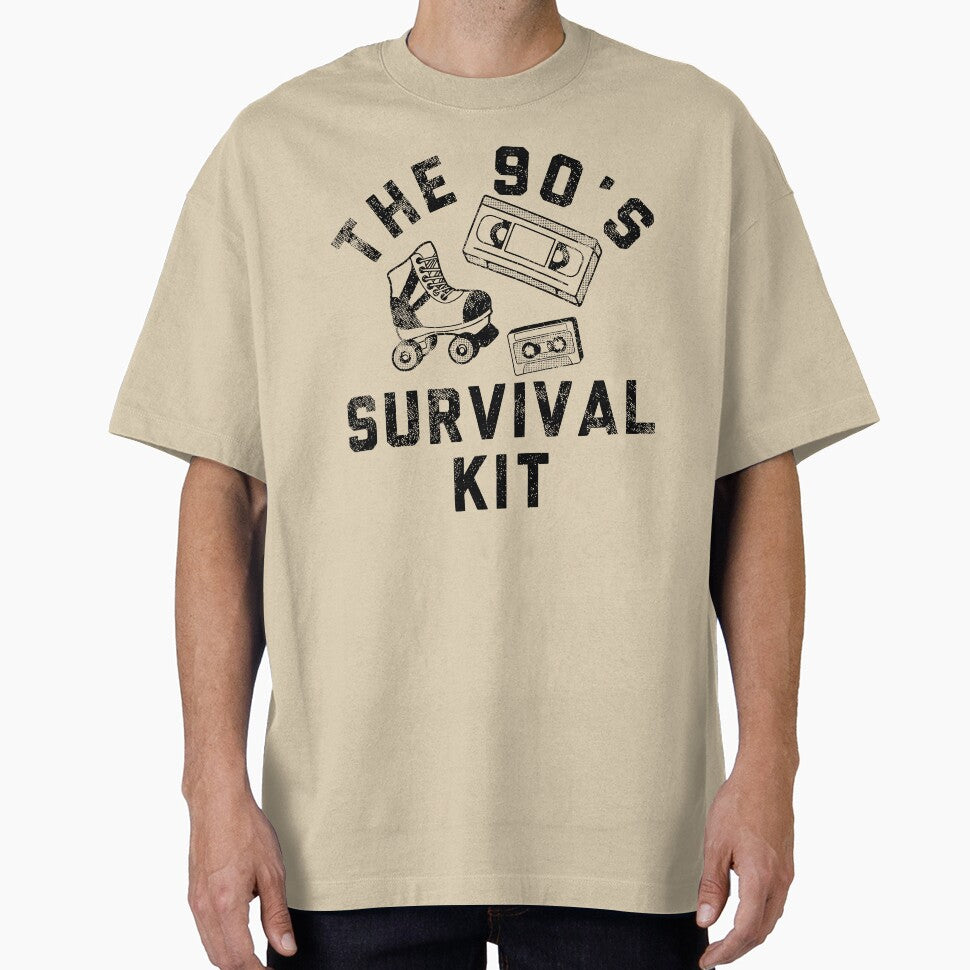 Funny 90s Survival Kit Sarcastic Retro Graphic Design for Ladies, Teenagers by Creatiforge