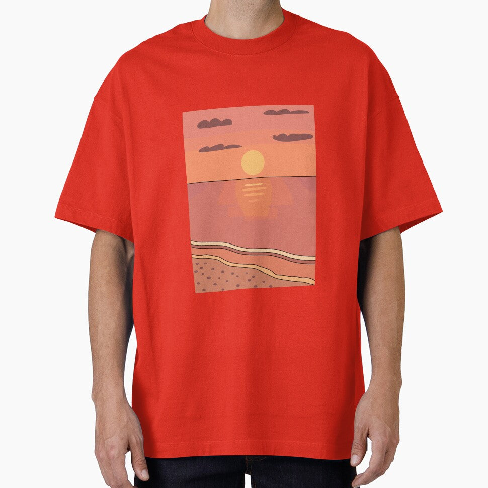 Sunset minimalist landscape. by HasifArtCollection