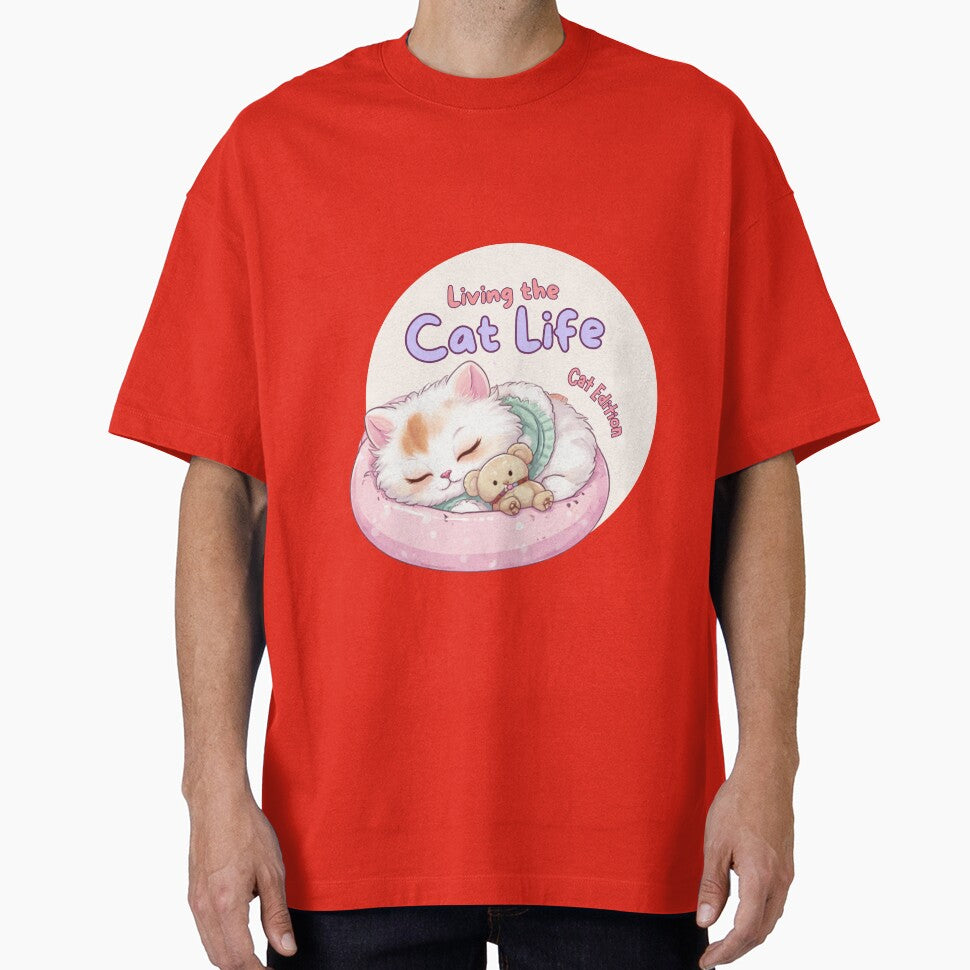 Living the Cat Life | Cute Cat Lover Design by CuteVibesStudio