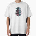 Floating Digital Pagoda - Neon Silicon Soul by Ink-Silicon