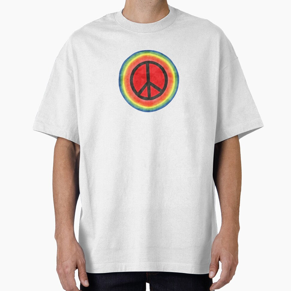 Rainbow Peace Badge by pinkmonkeybird