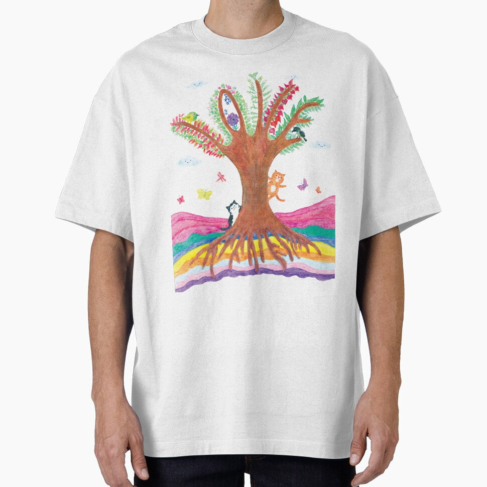 Love tree alphabet whimsical garden (White) by bittergodart