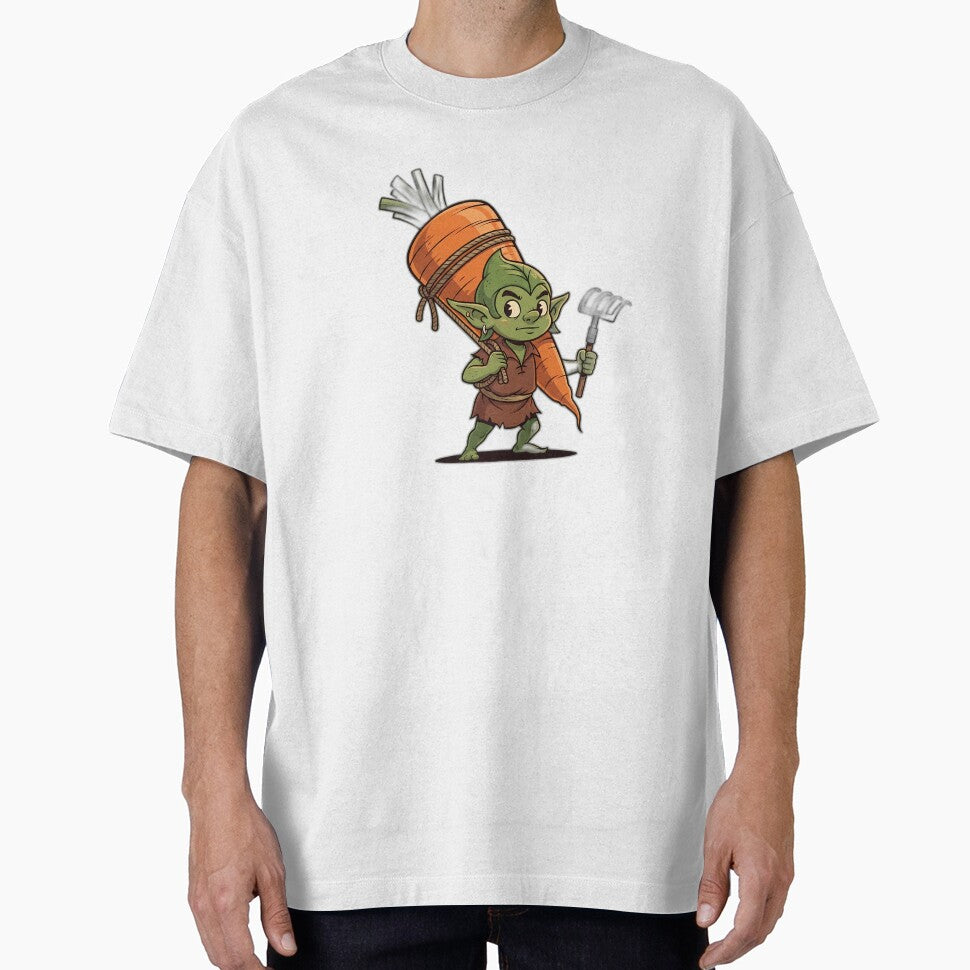 Tiny Plant Goblin Carrying Oversized Carrot by pumsquare