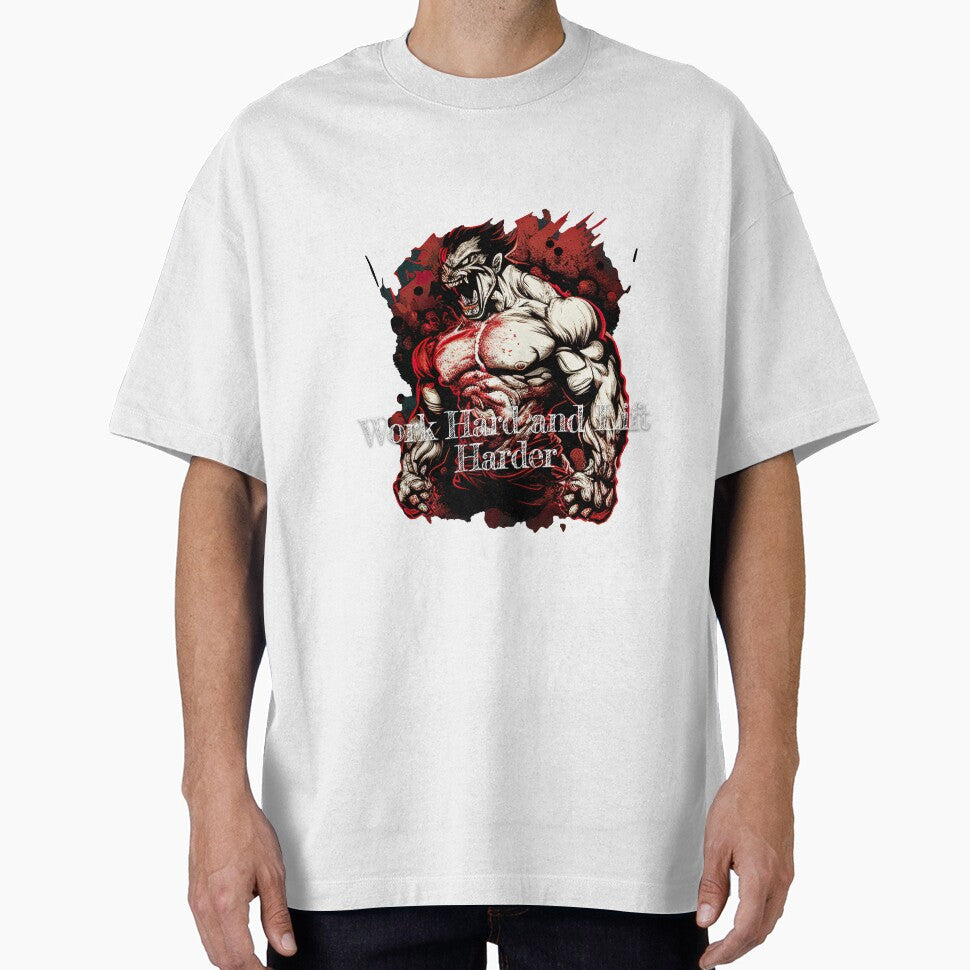 Work Hard and Lift Harder Bodybuilding Fitness Gym Workout Exercise Merch Print Design by tengamerx