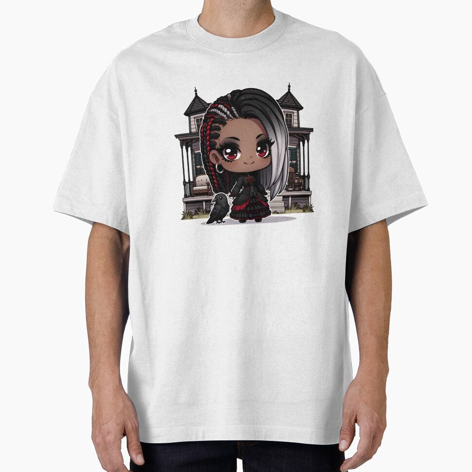 Chibi Goth Girl and Raven by My3LittleBirds