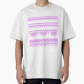 South asian patterns neon purple on black by Chaoticzarts