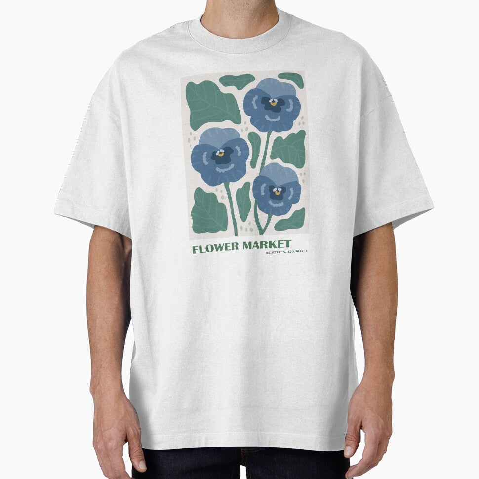 Flower market art print - blue flower by Sophieeeeehu