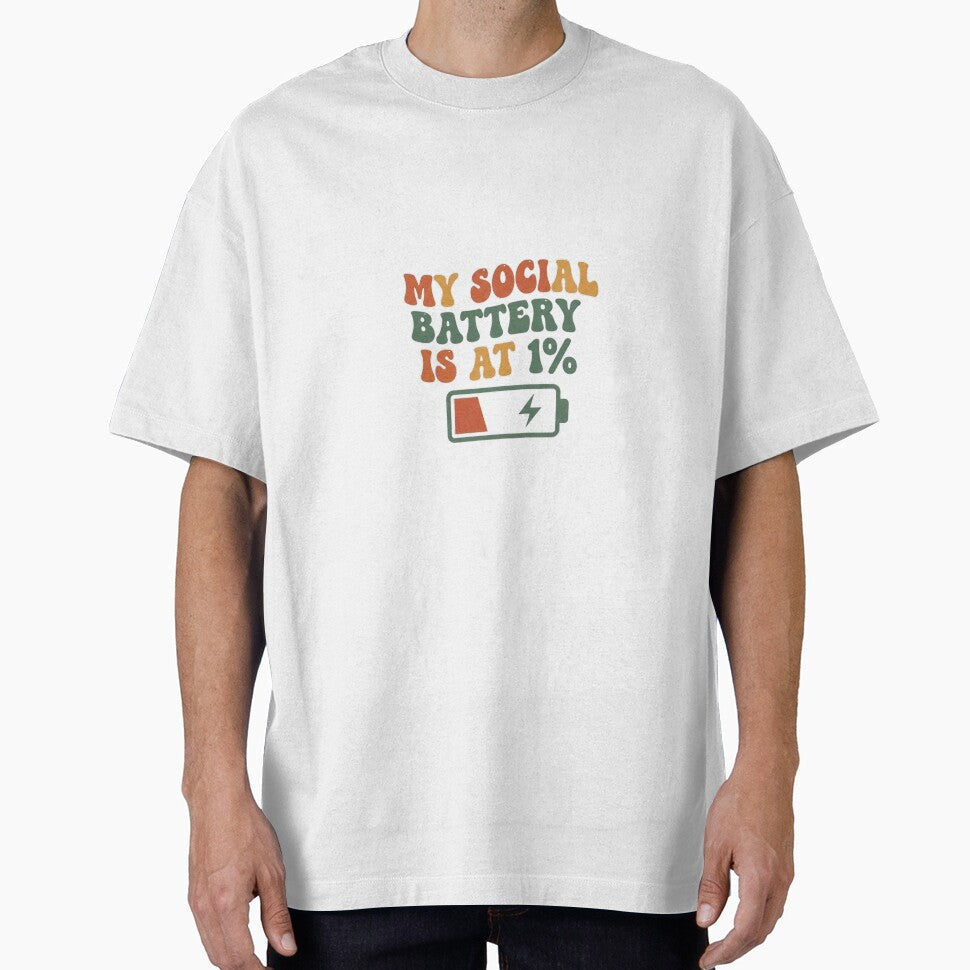Social Battery at 1% – Funny Anti Social Tee by Jeffersonrito