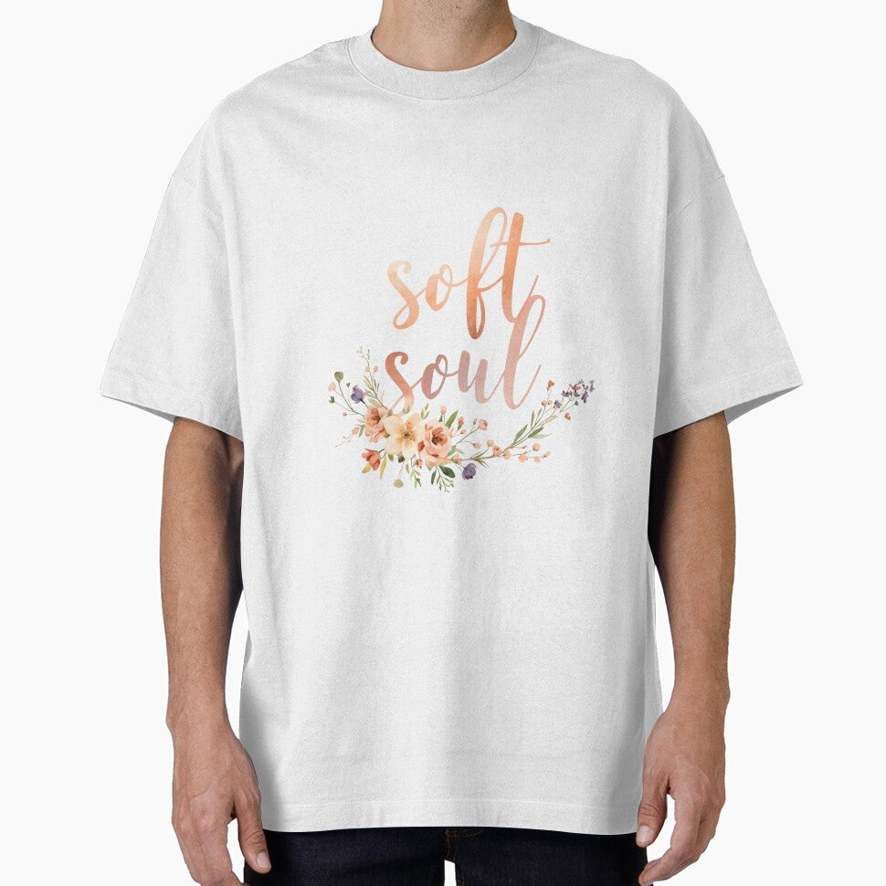 Soft Soul Floral Aesthetic Quote, Feminine Pastel Typography Design by DreamelleStudio