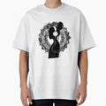 Mandala Music Girl Silhouette – Headphones Zen Boho Line Art by inkoutninja
