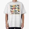 Hearts Speak Louder Than Words – Bold Typography Art by ForeverPrintsOK