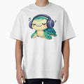 Music Lover Sea Turtle Wearing Oversized Headphones by zoughlal